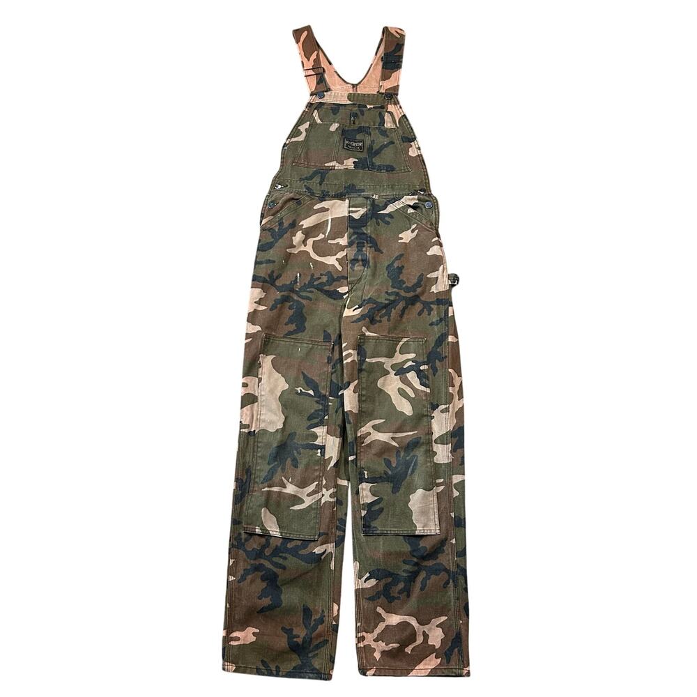 Vintage Winchester Camo Bib Overalls 32x31 Dungaree Double Knee Workwear